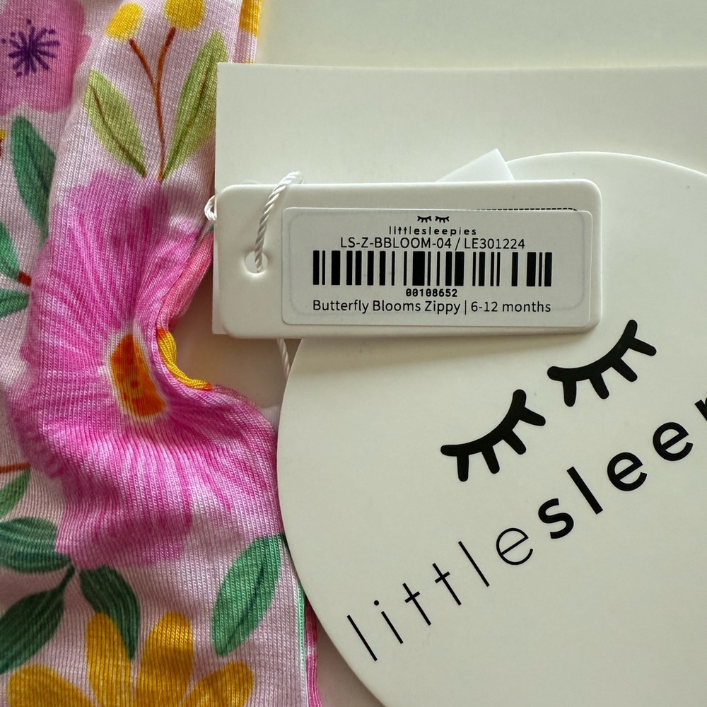 Little Sleepies Butterfly Blooms Zippy NWT size 6-12 M - Picture 5 of 5